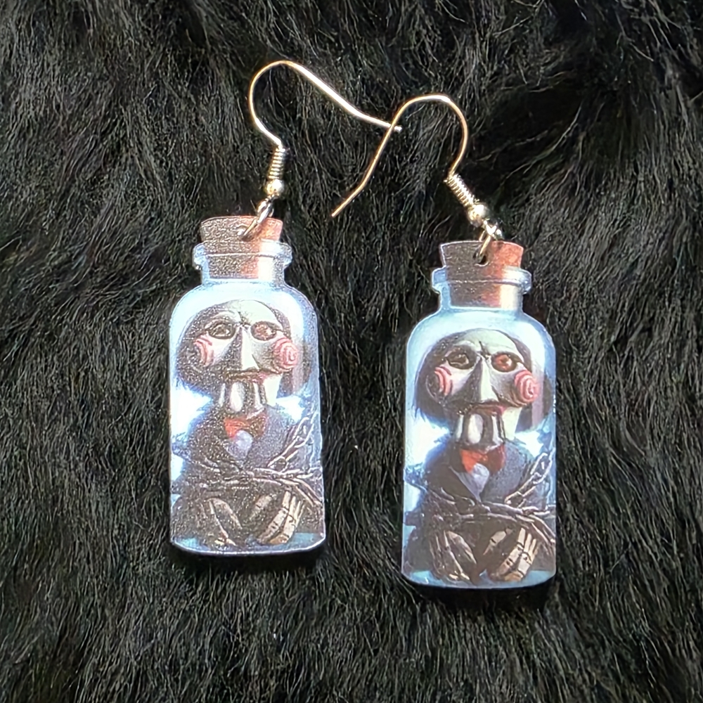Saw Horror Earrings – Billy the Puppet